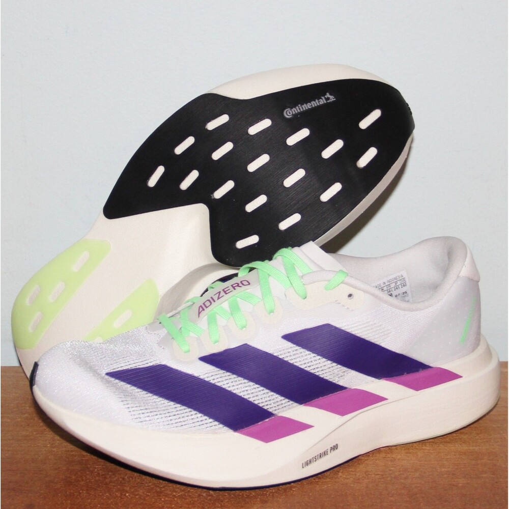 Adidas Adizero EVO SL Running Shoes Womens 7.5 White Purple